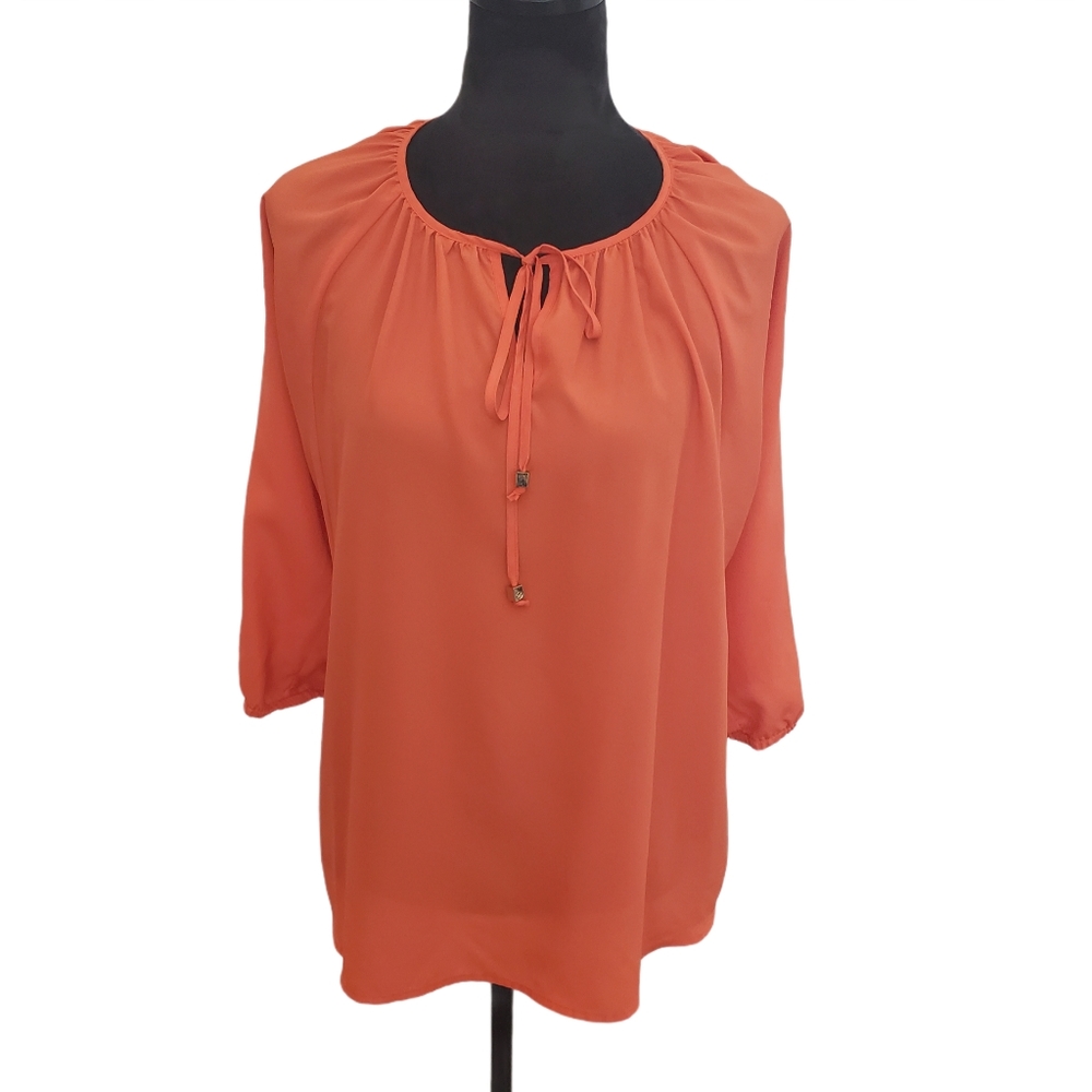 Michael Michael Kors Tie Front Long Sleeve Blouse